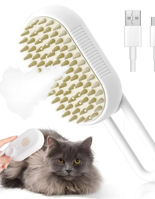 Load image into Gallery viewer, 3-In-1 Dog Hair Brush Cat Hair Brush Electric Pet Cleaning Brush Steam Spray Brush Massage Hair Removal Comb Anti-Tangle Brush
