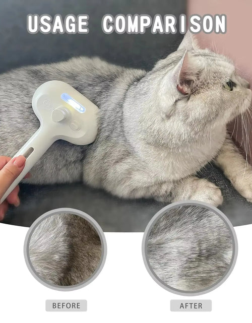 Load image into Gallery viewer, 3-In-1 Dog Hair Brush Cat Hair Brush Electric Pet Cleaning Brush Steam Spray Brush Massage Hair Removal Comb Anti-Tangle Brush
