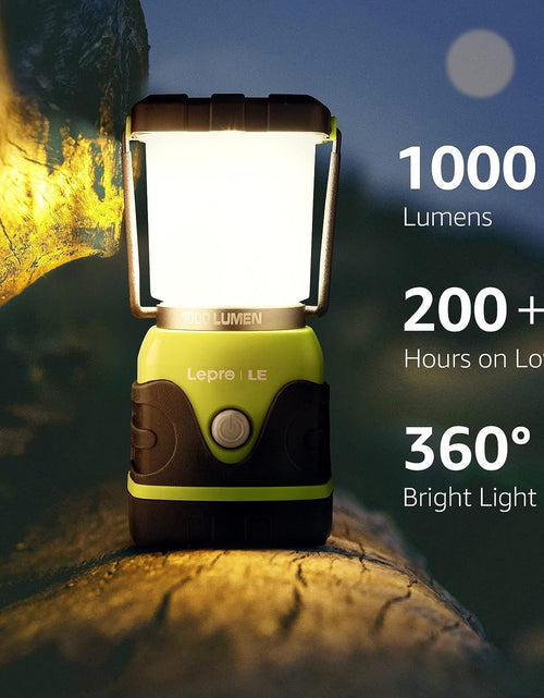 Load image into Gallery viewer, LE 1000LM Battery Powered LED Camping Lantern, Waterproof Tent Light with 4 Light Modes, Camping Essentials, Portable Lantern Flashlight for Camping, Hurricane, Emergency, Hiking, Power Outages
