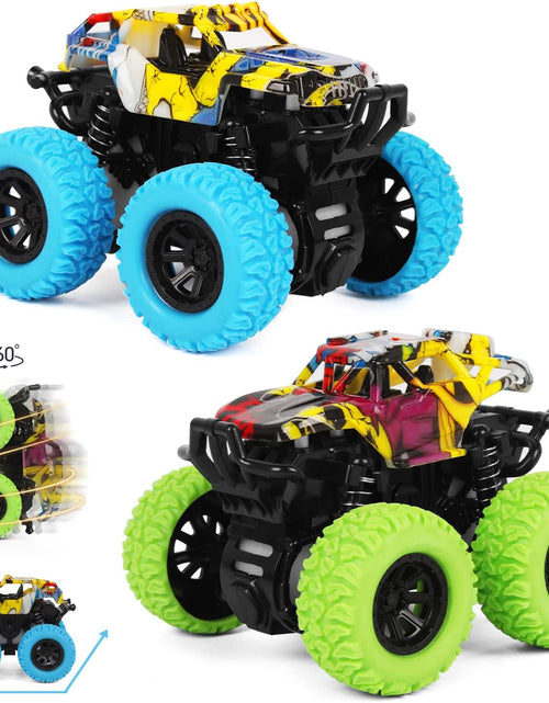 Load image into Gallery viewer, Car Toys for Boys 3-5 Years Old - Monster Toys Truck 2 Pack 360° Rotating Stunt Cars - Toddler Car Toys for Boys Girls Gifts
