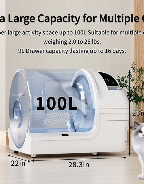 Load image into Gallery viewer, Automatic Cat Litter Box Self Cleaning - UPFAS 100L Extra Large Cat Litter Bo...
