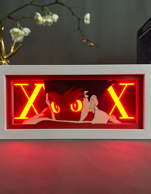 Load image into Gallery viewer, Paper Cut Shadow Box Light Anime Hunter X Hunter Gon for Gamer Room Decoration Bedside Table Lamp Led Night Light Box Manga Hxh
