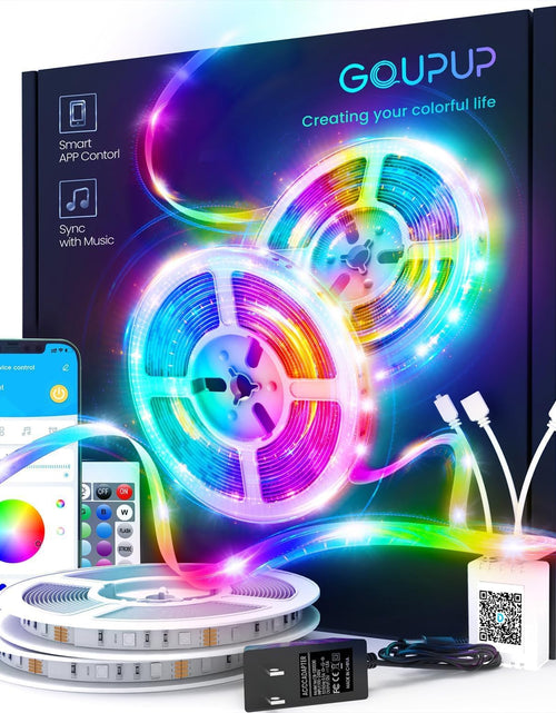 Load image into Gallery viewer, 100 FT LED Strip Lights,Rope Lights,Bluetooth APP Control,Color Changing Light Strip,Lights Sync with Music,Para Cuarto,Led Lights for Bedroom（Packaging Error Described as 30FT）
