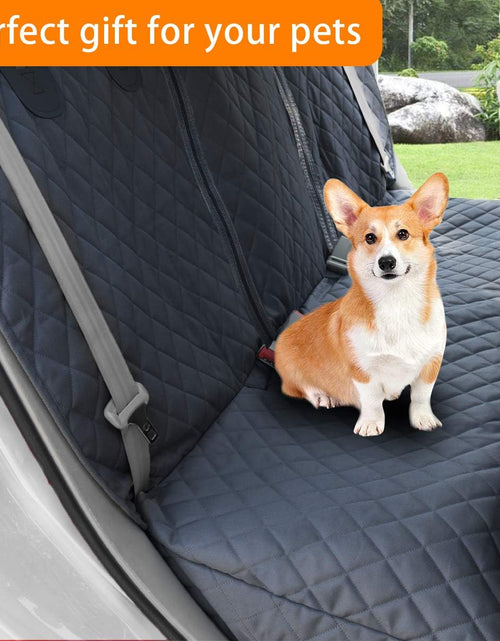 Load image into Gallery viewer, Honest Dog Car Seat Covers with Mesh Window, Side Flap for Cars, Trucks, and Suv&#39;S - Waterproof &amp; Nonslip Pet Seat Cover for Backseat(Black, 57”W X 47”L)
