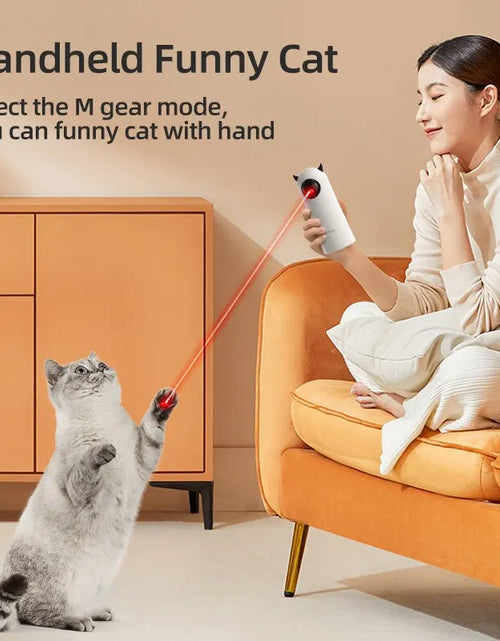 Load image into Gallery viewer, Automatic Cat Toys Interactive Smart Teasing Pet LED Laser Indoor Cat Toy Accessories Handheld Electronic Cat Toy for Dog
