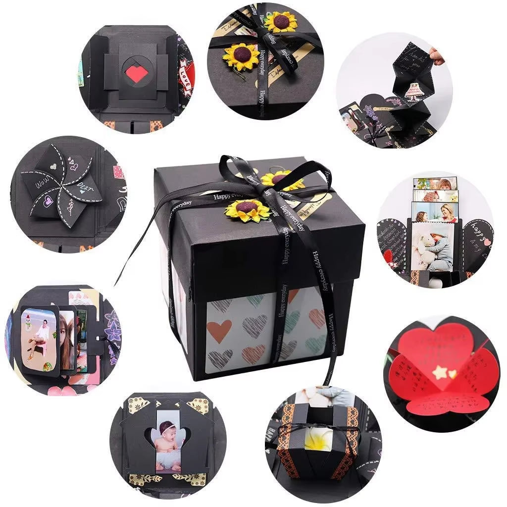 DIY Explosion Photo Album Gift Box Storage Box Valentine'S Day Surprise Gift Box Romantic Couple Creative Gift