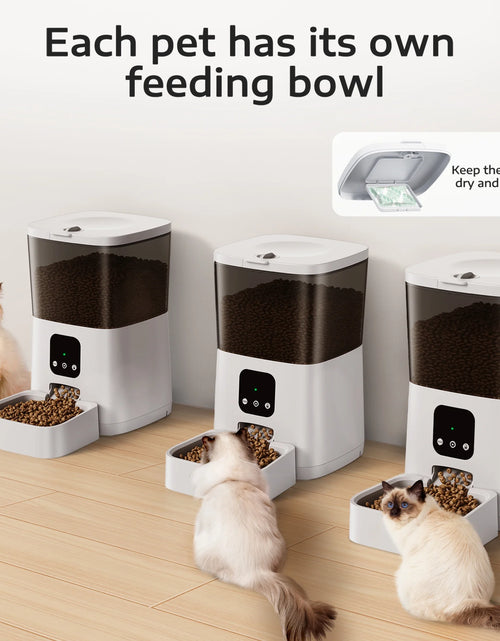 Load image into Gallery viewer, 7L Automatic Smart Food Dispenser Pet Feeder, Wi-Fi Timed with APP Remote Feeding for Cats and Dogs White 13.10 X 6.50 X 12.60 In
