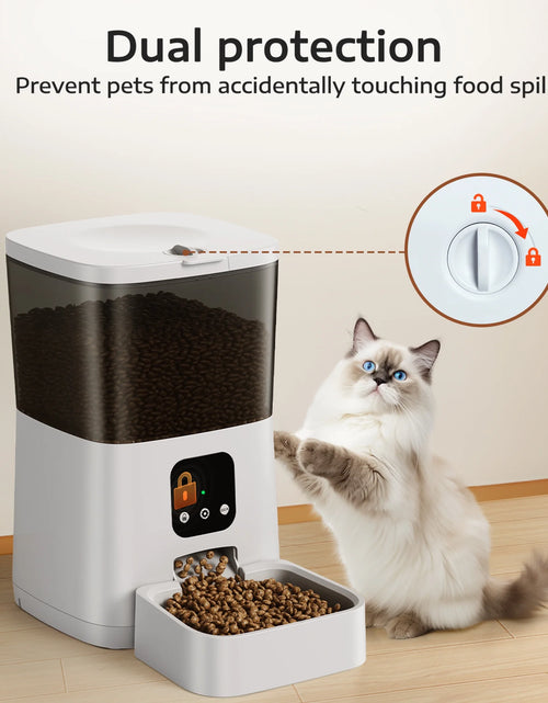 Load image into Gallery viewer, 7L Automatic Smart Food Dispenser Pet Feeder, Wi-Fi Timed with APP Remote Feeding for Cats and Dogs White 13.10 X 6.50 X 12.60 In
