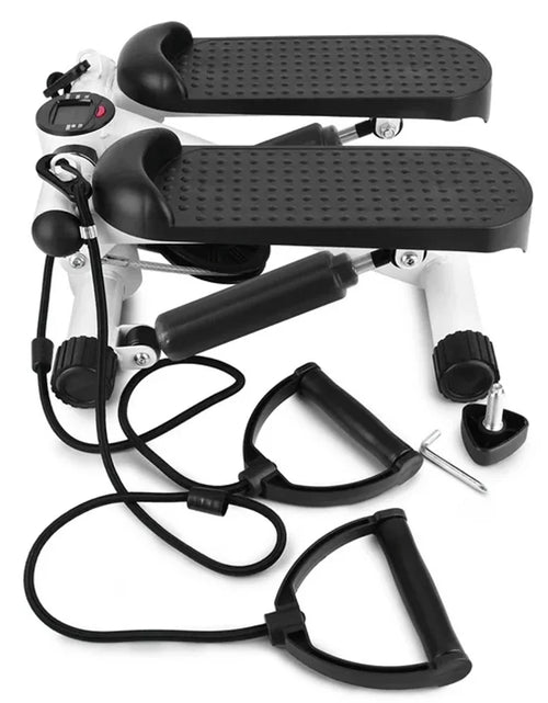 Load image into Gallery viewer, Steppers for Exercise, Stair Stepper with Resistance Bands, Mini Stepper Health &amp; Fitness Stepper with LCD Monitor White
