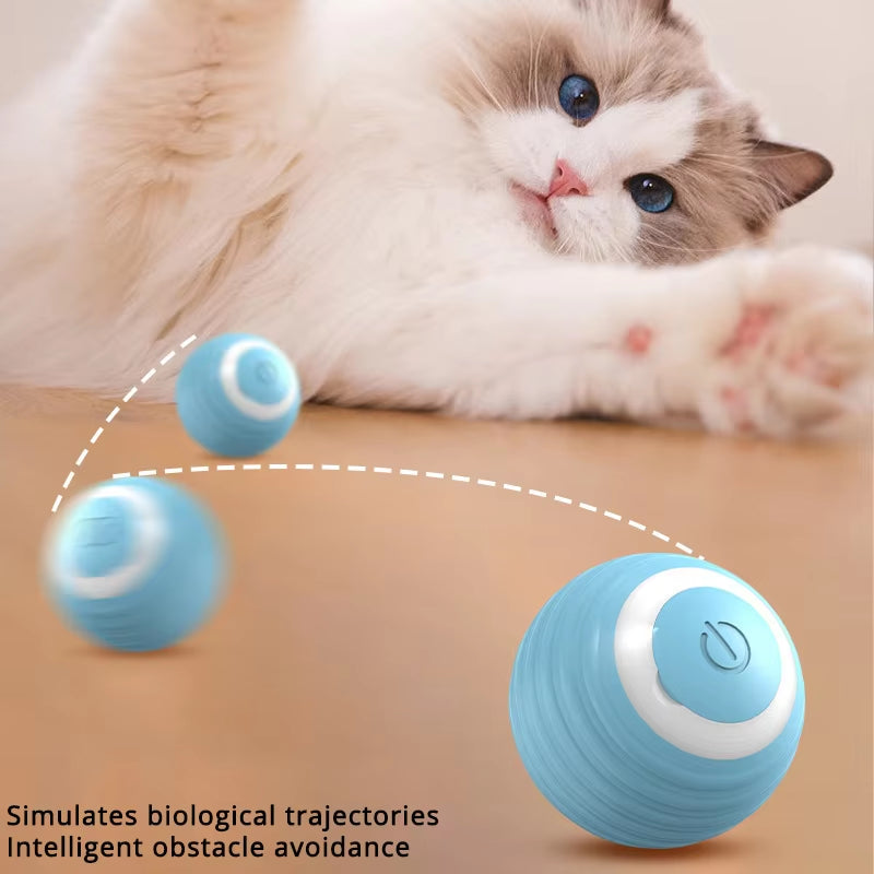 Smart Interactive Cat Toys Ball Indoor 2 Mode Rechargeable Pet Automatic Moving Ball Interactive Cat Toy Kitten Teaser Game Toy