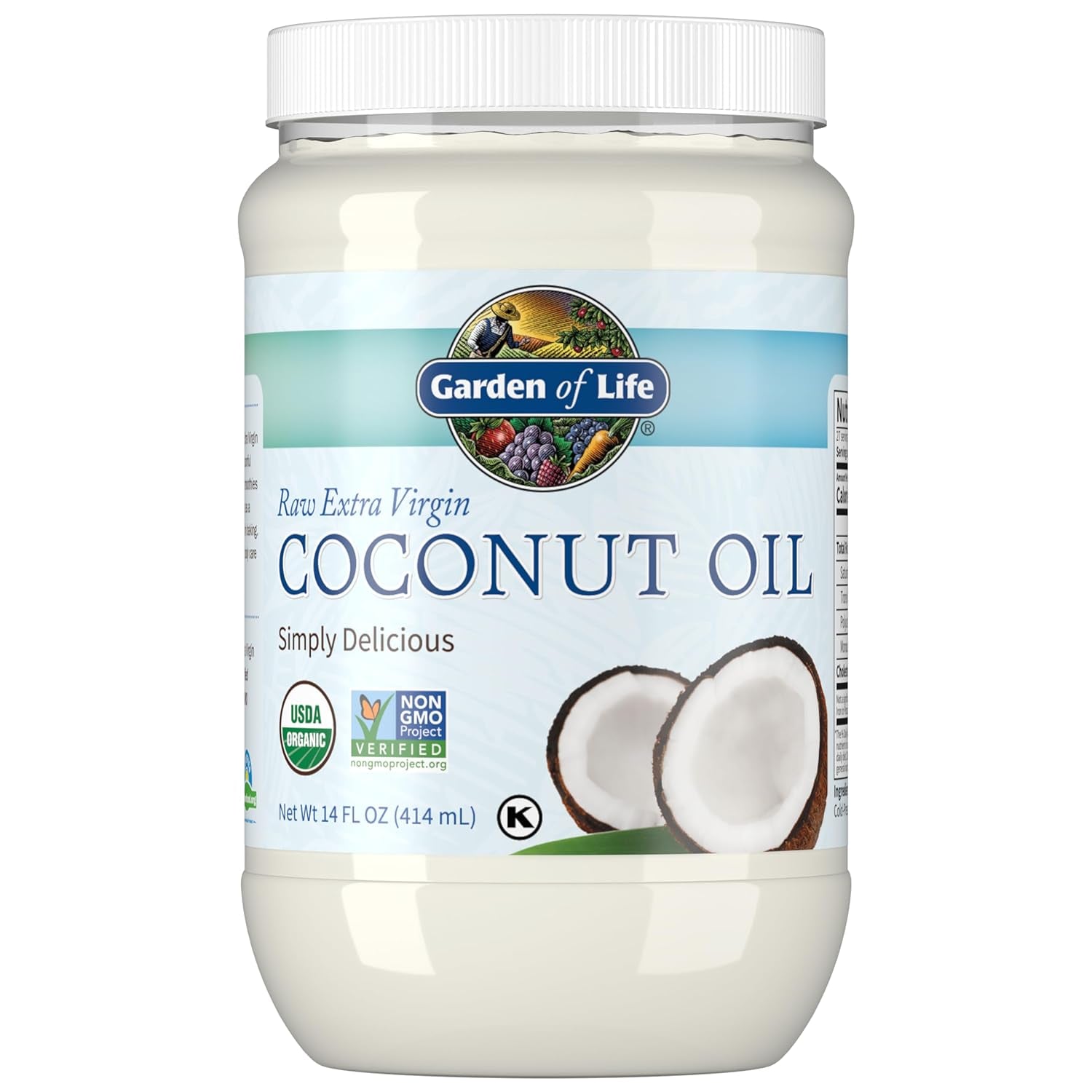 Coconut Oil for Hair, Skin, Cooking - Raw Extra Virgin Organic Coconut Oil, 27 Servings - Pure Unrefined Cold Pressed Oil with Mcts for Body Care or Baking, Aceite De Coco Organico