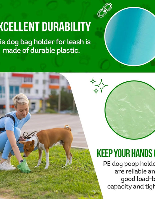 Load image into Gallery viewer, Dog Poop Bag Dispenser W/ 4 Rolls, Flashlight, Carabiner - Green
