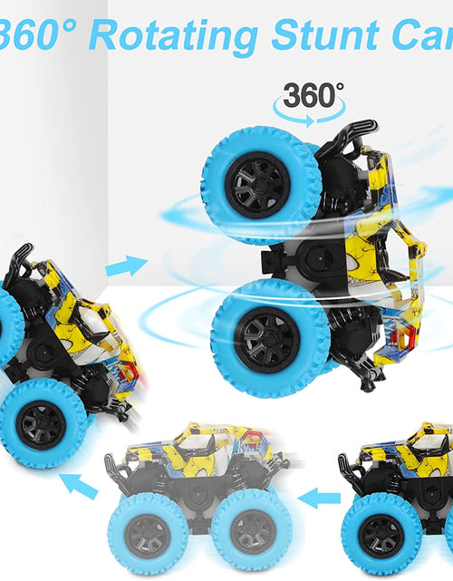 Load image into Gallery viewer, Car Toys for Boys 3-5 Years Old - Monster Toys Truck 2 Pack 360° Rotating Stunt Cars - Toddler Car Toys for Boys Girls Gifts
