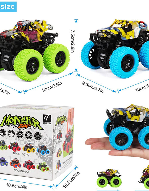 Load image into Gallery viewer, Car Toys for Boys 3-5 Years Old - Monster Toys Truck 2 Pack 360° Rotating Stunt Cars - Toddler Car Toys for Boys Girls Gifts
