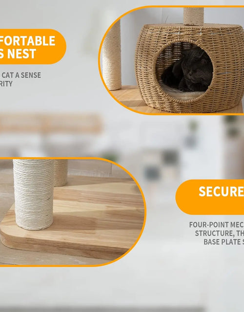 Load image into Gallery viewer, 59&quot; Big Modern Cat Tree Tower, Cat Tower Sisal-Covered Scratching Posts for Indoor Cats
