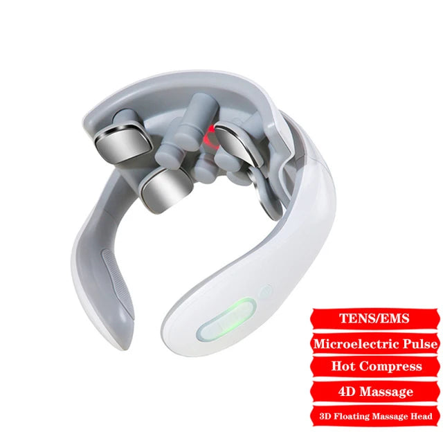 Smart Neck Massage Instrument Portable Shoulder Neck Massage Cervical Vertebra Health Care Vibrator Heating Compress Massage