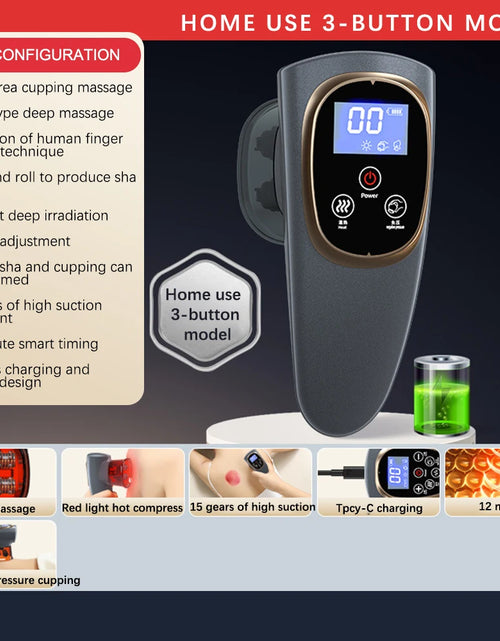 Load image into Gallery viewer, Electric Meridian Cupping Body Gua Sha Massager Vibrate Microcurrent Hot Compress Scraping Lymphatic Drainage Machine Fat Burner
