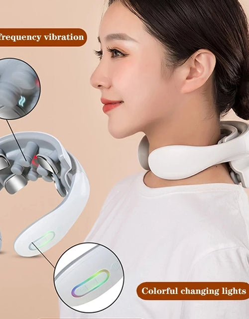 Load image into Gallery viewer, Smart Neck Massage Instrument Portable Shoulder Neck Massage Cervical Vertebra Health Care Vibrator Heating Compress Massage
