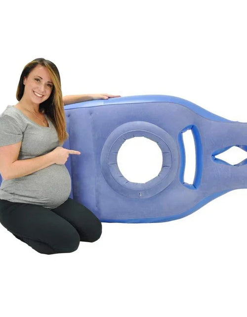 Load image into Gallery viewer, Flocked PVC Thickened Maternity Resting Cushion Pregnant Woman&#39;s Inflatable Floating Yoga Mat Maternity Body Pillow Sleeping Mat
