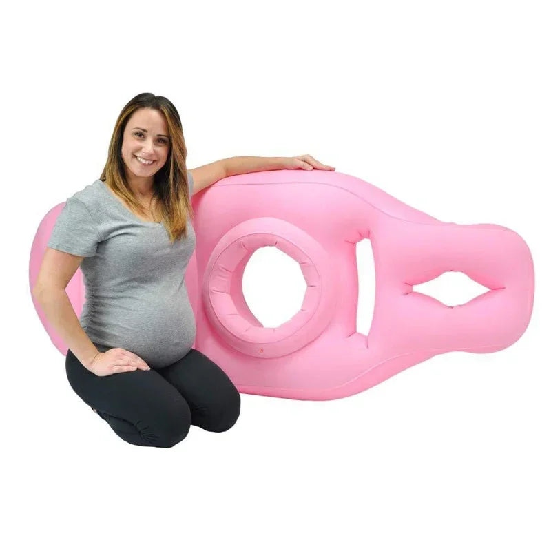 Flocked PVC Thickened Maternity Resting Cushion Pregnant Woman's Inflatable Floating Yoga Mat Maternity Body Pillow Sleeping Mat