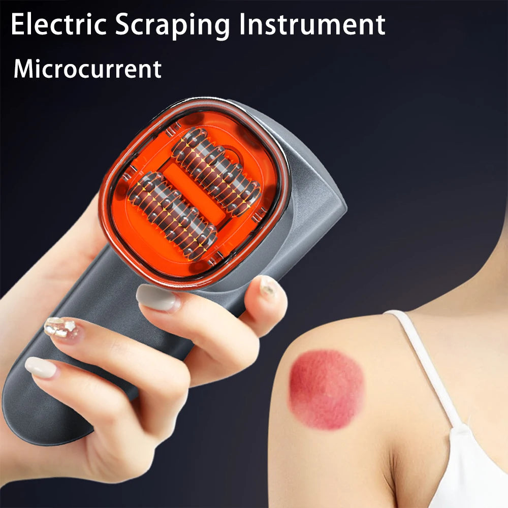 Electric Meridian Cupping Body Gua Sha Massager Vibrate Microcurrent Hot Compress Scraping Lymphatic Drainage Machine Fat Burner