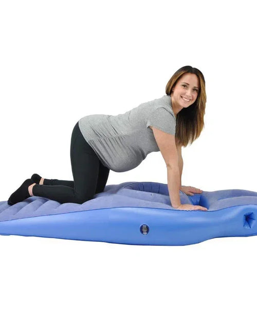 Load image into Gallery viewer, Flocked PVC Thickened Maternity Resting Cushion Pregnant Woman&#39;s Inflatable Floating Yoga Mat Maternity Body Pillow Sleeping Mat
