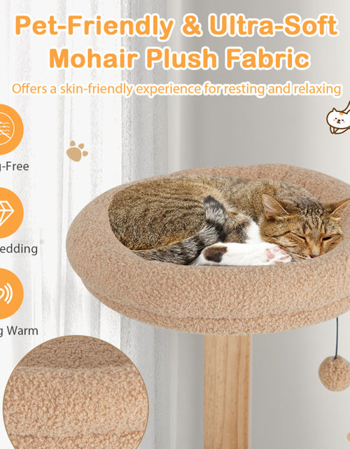 Load image into Gallery viewer, 4-Layer Wooden Cat Tree 51 Inch Tall Cat Tower with Condo and Washable Cushions
