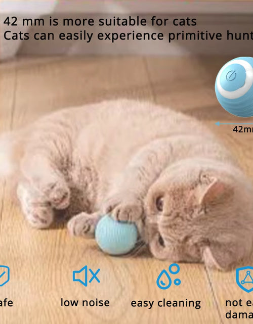 Load image into Gallery viewer, Smart Interactive Cat Toys Ball Indoor 2 Mode Rechargeable Pet Automatic Moving Ball Interactive Cat Toy Kitten Teaser Game Toy
