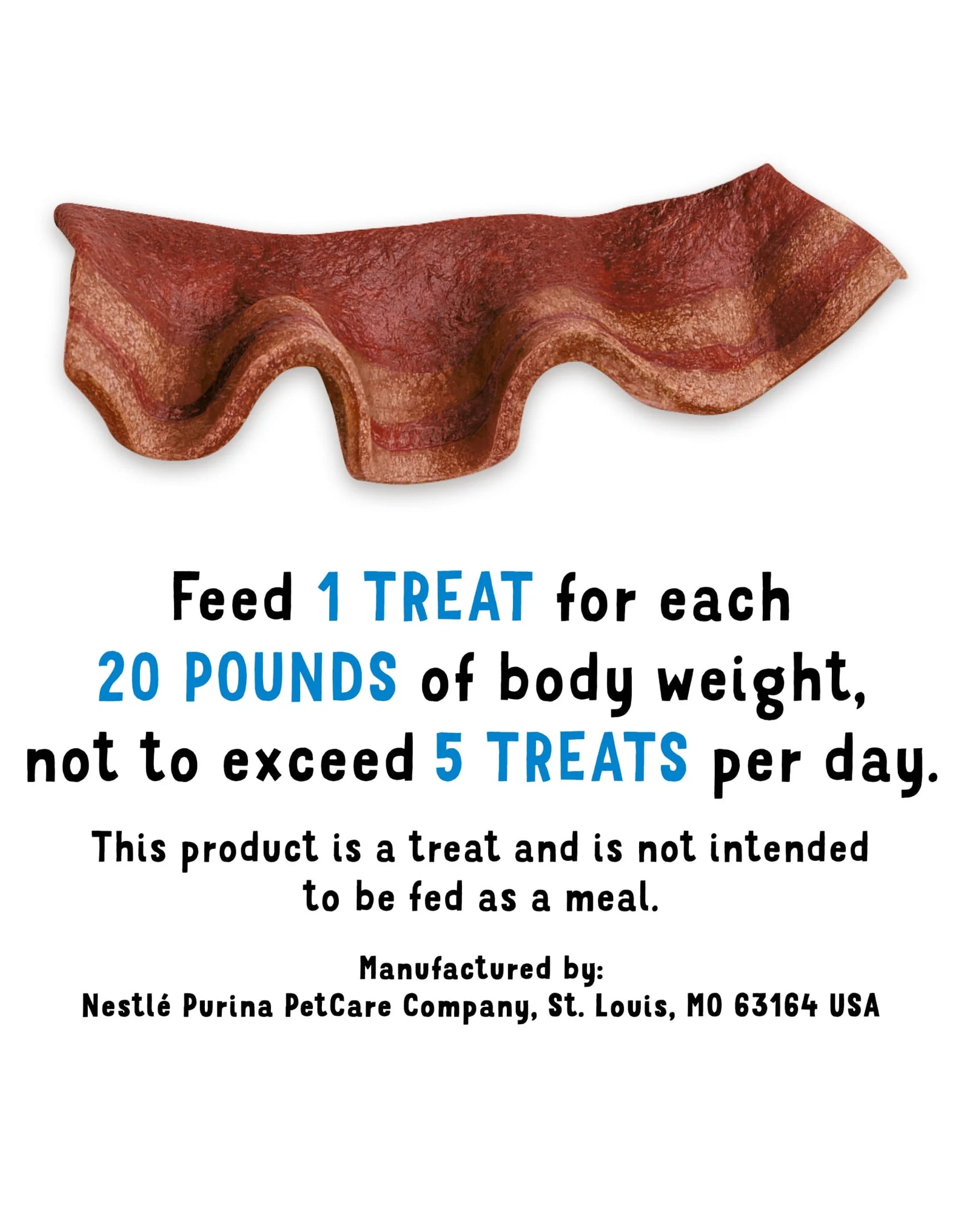 Purina  Strips Dog Treats with Real Bacon & Bratwurst Flavors Tender Chews, 6 Oz Pouch