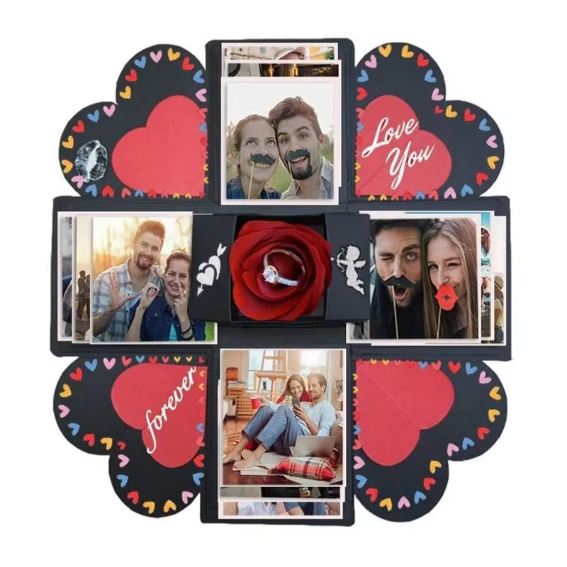 DIY Explosion Photo Album Gift Box Storage Box Valentine'S Day Surprise Gift Box Romantic Couple Creative Gift