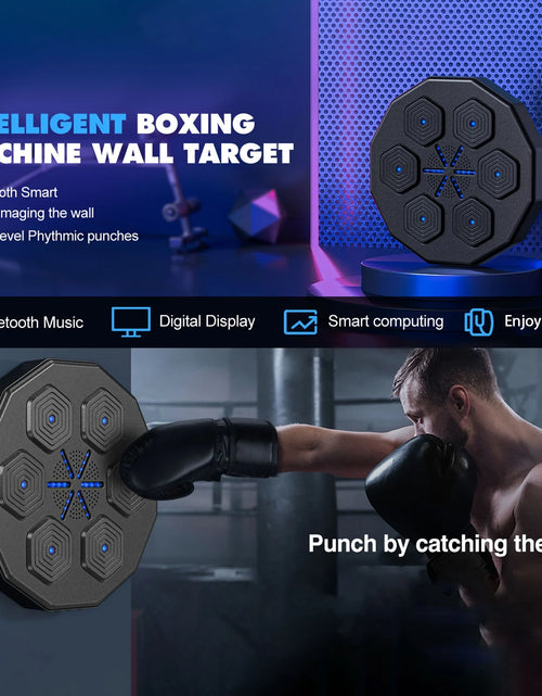 Load image into Gallery viewer, Music Boxing Machine, Upgraded 2.0 Smart Bluetooth Music Boxing Parent-Child Games, Wall-Mounted Exercise Equipment for Home Exercise New Fitness
